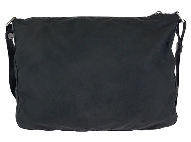 Bolso de hombro de nylon Prada Tessuto con logotipo triangle Negro - vista 2