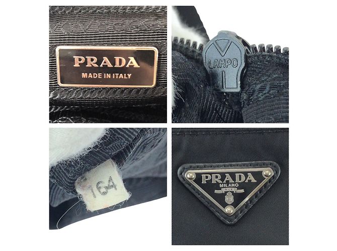 Bolso de hombro de nylon Prada Tessuto con logotipo triangle Negro - vista 4