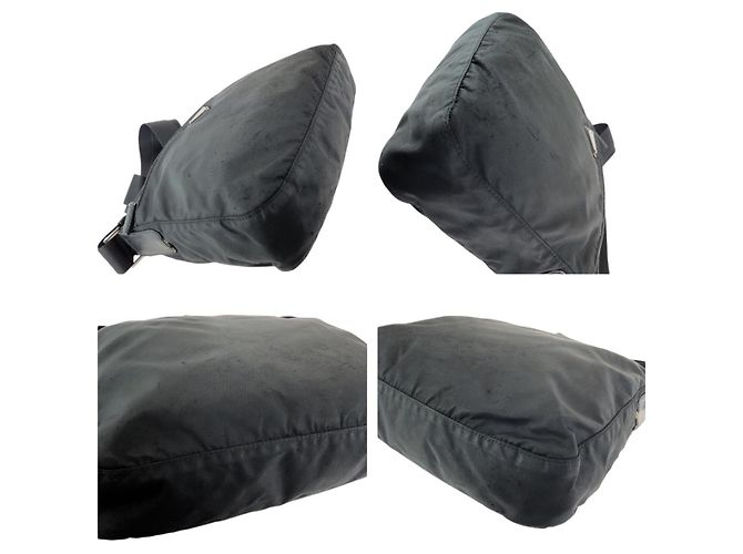 Bolso de hombro de nylon Prada Tessuto con logotipo triangle Negro - vista 5