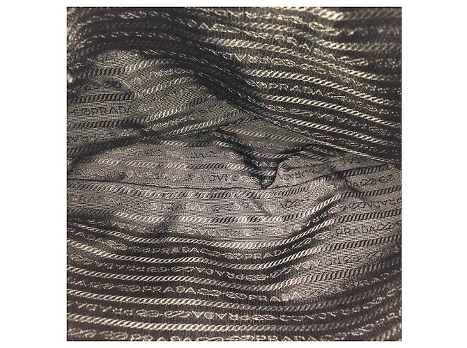 Bolso de hombro de nylon Prada Tessuto con logotipo triangle Negro - vista 9