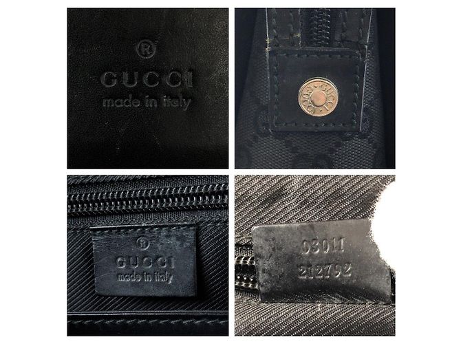 Maletín de lona GG y cuero Gucci Negro - vista 4