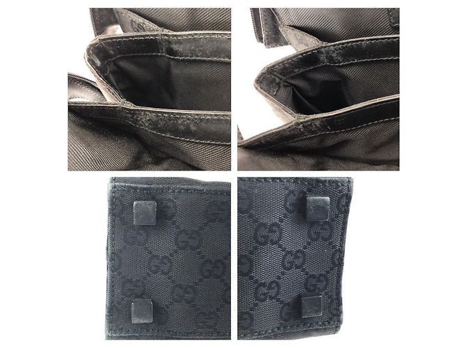 Maletín de lona GG y cuero Gucci Negro - vista 7