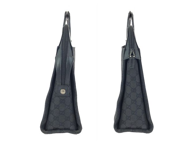 Maletín de lona GG y cuero Gucci Negro - vista 9
