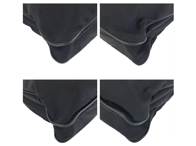 Bolso de hombro de nylon Prada Tessuto con logotipo triangle Negro - vista 3