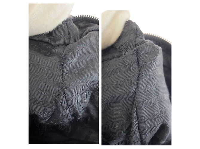Bolso de hombro de nylon Prada Tessuto con logotipo triangle Negro - vista 4