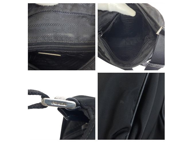 Bolso de hombro de nylon Prada Tessuto con logotipo triangle Negro - vista 5