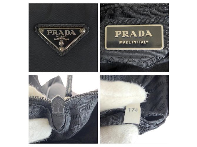 Bolso de hombro de nylon Prada Tessuto con logotipo triangle Negro - vista 6