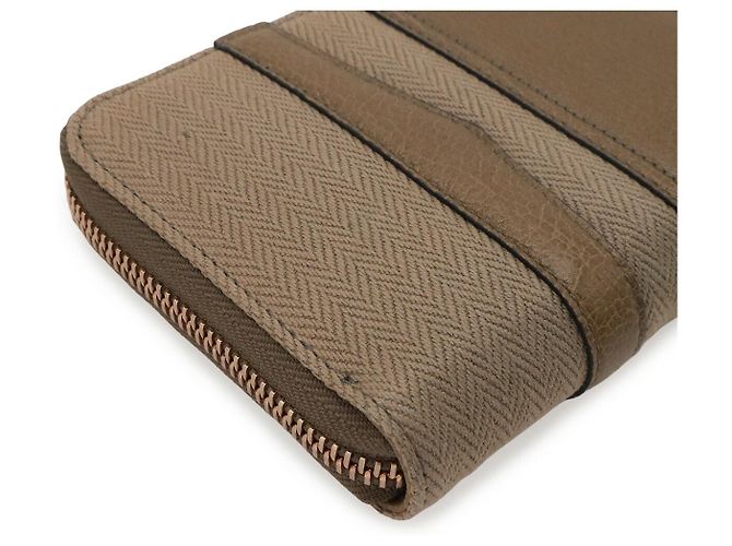 Bulgari Portafoglio in tela e pelle Bvlgari B-zero1 Marrone Beige - vista 3
