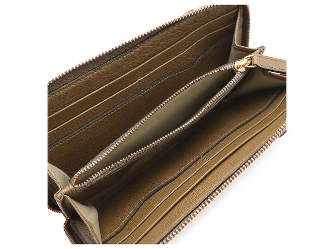 Bulgari Portafoglio in tela e pelle Bvlgari B-zero1 Marrone Beige - vista 7