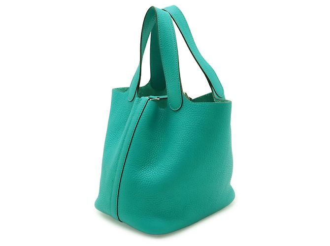 Hermès Borsa Tote Hermes Picotin Lock 18 PM Blu - vista 2