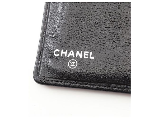 Carteira longa de couro Chanel Butterfly Camellia Preto - vista 5
