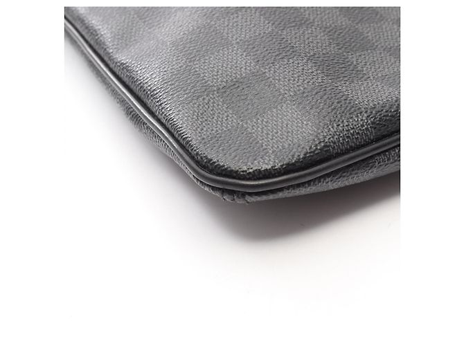 Borsa a Spalla Louis Vuitton Thomas Damier Graphite Nero - vista 8