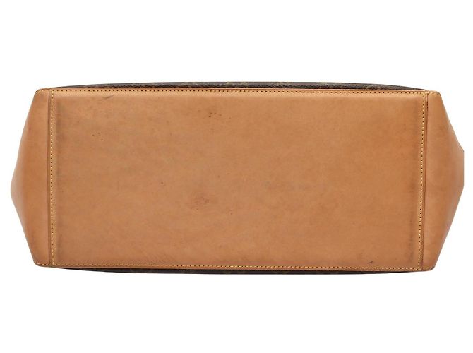 Borsa Tote Louis Vuitton Cabas Mezzo in tela rivestita Monogram Marrone - vista 6