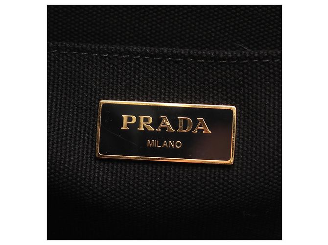 Prada CANAPA RIGHE Canvas Tote Bag Pink - Ansicht 4