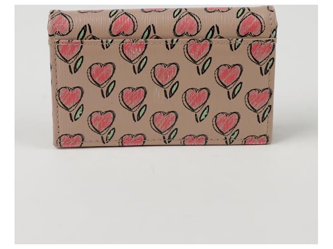 Prada Tarjetero con estampado de corazón Rosa - vista 3
