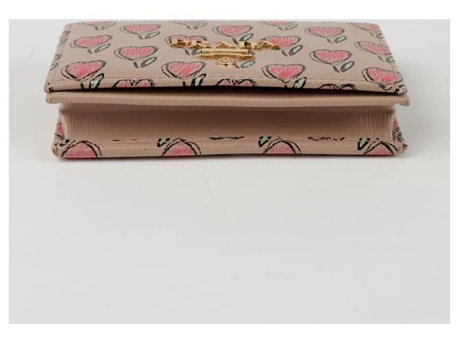 Prada Tarjetero con estampado de corazón Rosa - vista 5