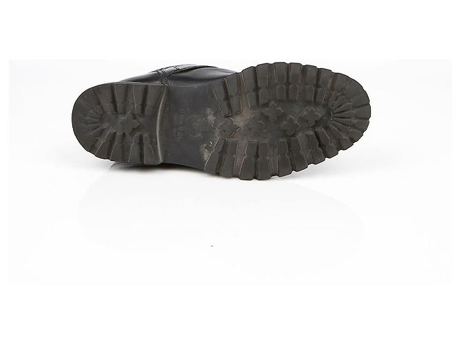 Botas Biker Chanel em pele preta 39 Preto - vista 10