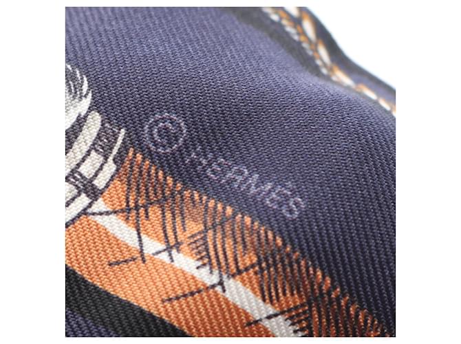 Hermès Twilly Cavalcades Seidentuch Blau - Ansicht 4