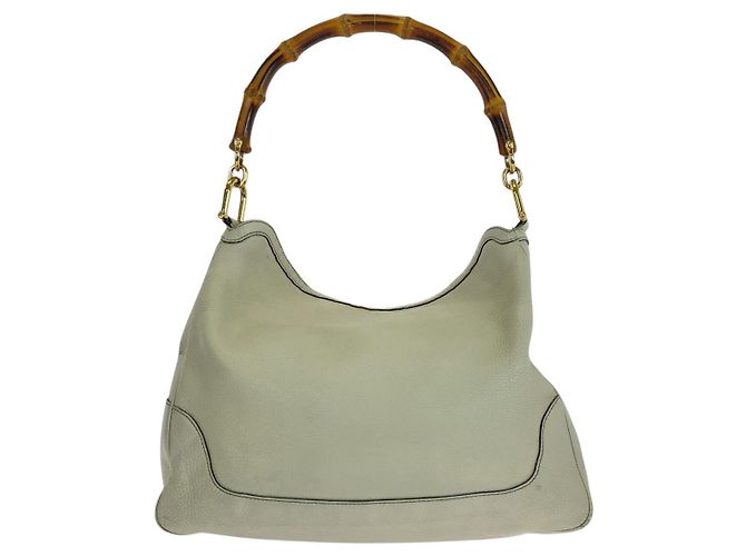 Borsa 2way in pelle Bamboo Gucci Bianco - vista 2