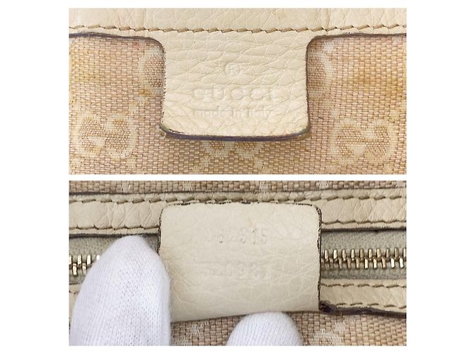 Borsa 2way in pelle Bamboo Gucci Bianco - vista 4