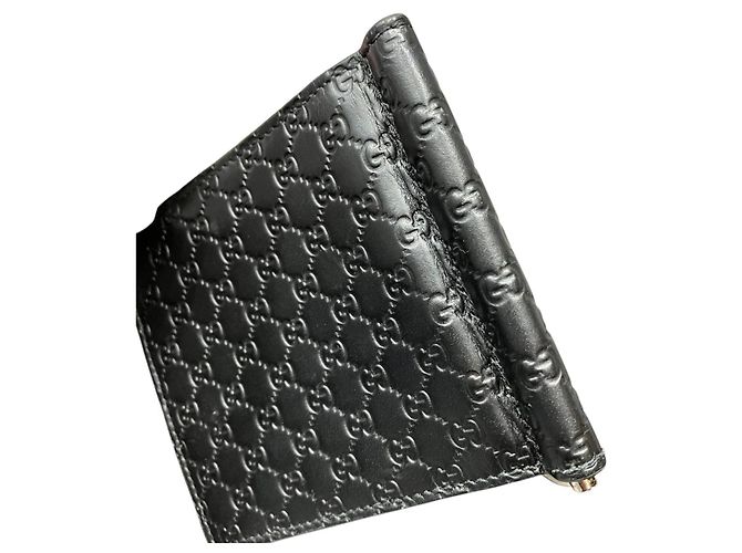 Gucci GG Prägeleder-Geldbörse Schwarz - Ansicht 6