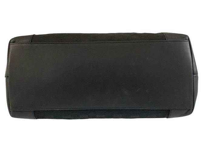Bolsa Tote Gucci GG Canvas e Couro Preto - vista 10