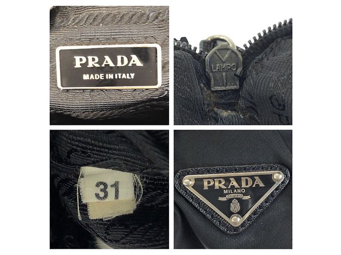 Prada Tessuto Nylon Schultertasche Schwarz - Ansicht 4