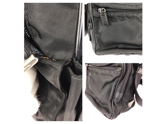 Prada Tessuto Nylon Schultertasche Schwarz - Ansicht 5