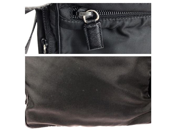 Prada Tessuto Nylon Schultertasche Schwarz - Ansicht 6