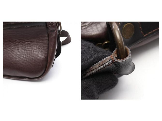 Borsa a tracolla Louis Vuitton Reporter Utaha Leather Marrone - vista 10