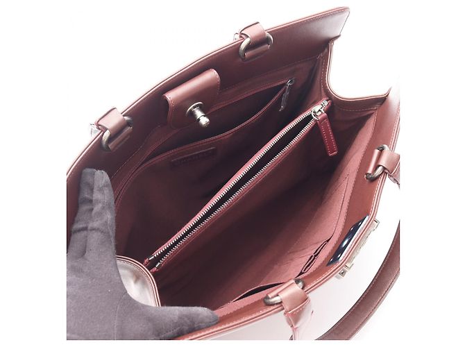 Chanel Boy V-Stitch Lammfell Tote Bag Braun - Ansicht 8