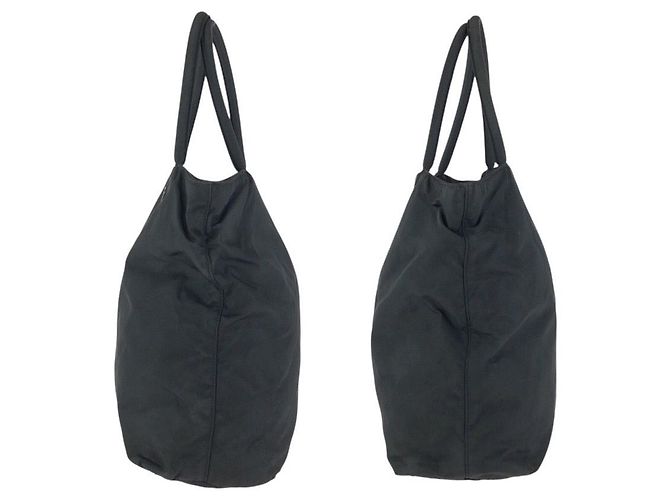 Prada Nylon Tessuto Tote mit Dreieckslogo Schwarz - Ansicht 8