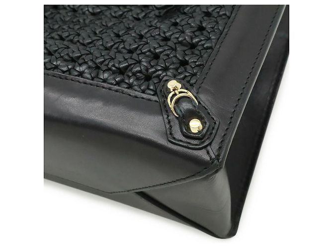 Borsa a 2 vie Balenciaga Mini Paper Leather Nero - vista 3