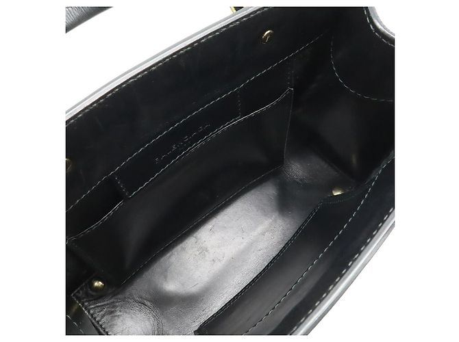 Borsa a 2 vie Balenciaga Mini Paper Leather Nero - vista 7