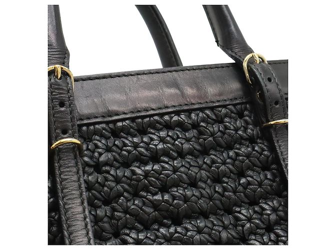 Borsa a 2 vie Balenciaga Mini Paper Leather Nero - vista 8