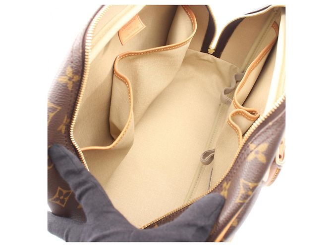 Borsa Louis Vuitton Deauville Monogram Marrone - vista 3