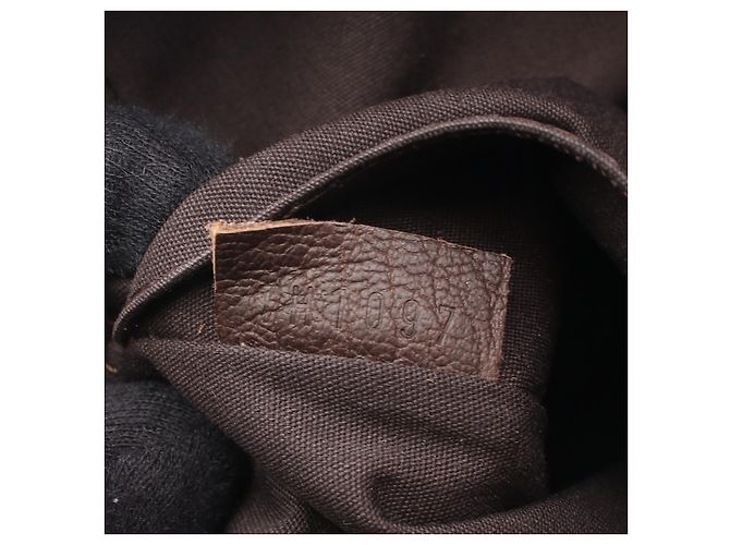 Pochette Danube Monogram Mini Lin Shoulder Bag Louis Vuitton Marron - vue 5