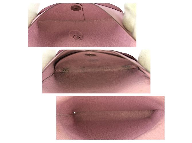 Hermès Tarjetero Calvi Duo Chevre Hermes Rosa - vista 9