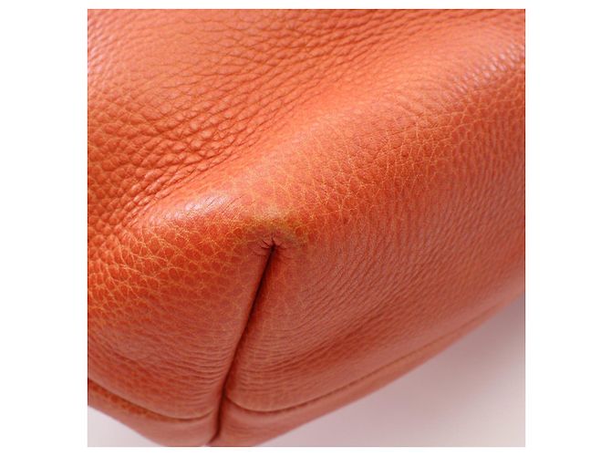 Bamboo Gucci Leather Tote Bag Orange - view 10