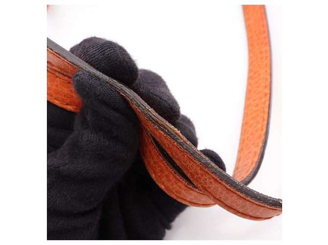Bamboo Gucci Leather Tote Bag Orange - view 5