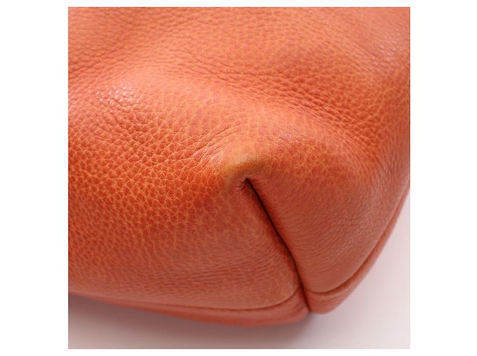 Bamboo Gucci Leather Tote Bag Orange - view 9