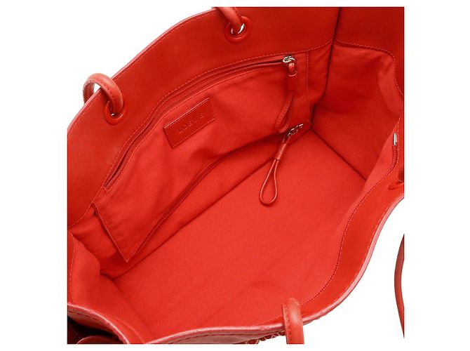 Loewe Leder Shopper Tote Tasche Rot - Ansicht 5