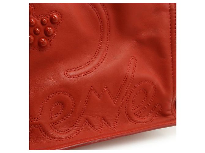 Loewe Leder Shopper Tote Tasche Rot - Ansicht 9