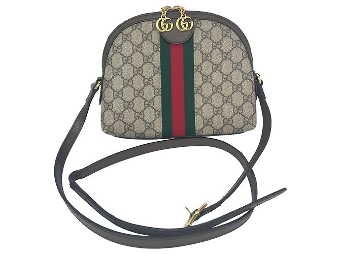 Borsa a tracolla Gucci GG Supreme Ophidia Small Rounded Top EBAY LIVE Marrone - vista 2