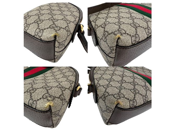 Borsa a tracolla Gucci GG Supreme Ophidia Small Rounded Top EBAY LIVE Marrone - vista 9
