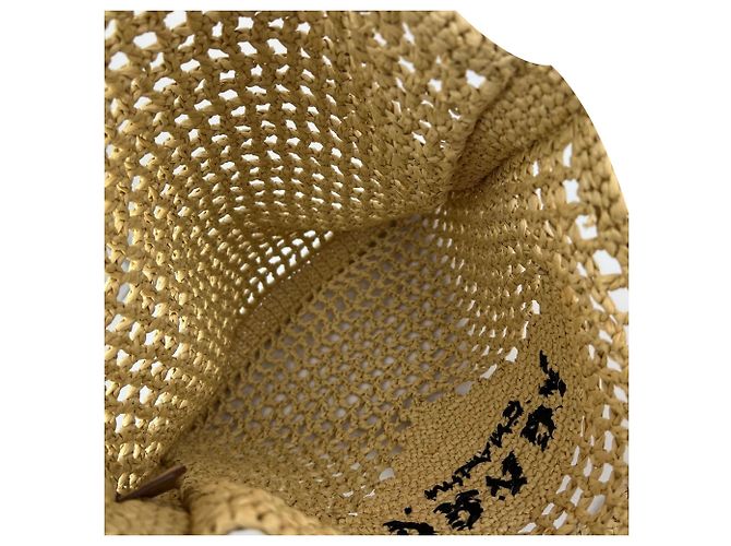 Große Prada Raphia-Häkel-Tote-Bag Natural Braun - Ansicht 4