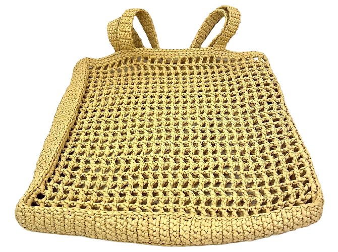 Große Prada Raphia-Häkel-Tote-Bag Natural Braun - Ansicht 7