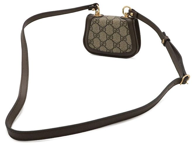 Borsa a tracolla Gucci Blondie Interlocking G GG Supreme Marrone Beige - vista 2