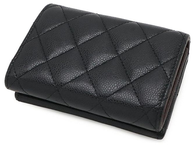 Portafoglio Chanel Classic Small Flap in pelle caviar Nero - vista 2