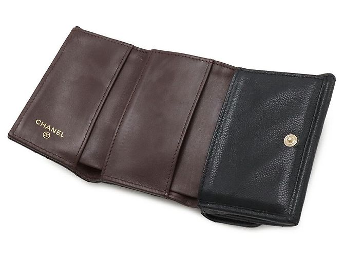 Portafoglio Chanel Classic Small Flap in pelle caviar Nero - vista 4